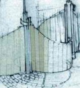 Sketch of proposed timber clad double gates, click to view next page.