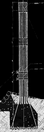 Working drawing of lighting column.