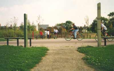 Entrance from cycle route