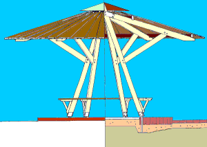 Cross section of special shelter.
