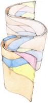 Flexible rubber space divider.
