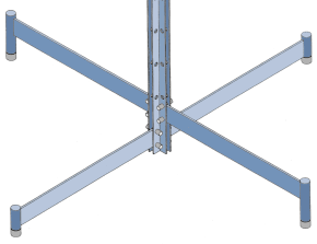 Steel frame to take a variety of components.